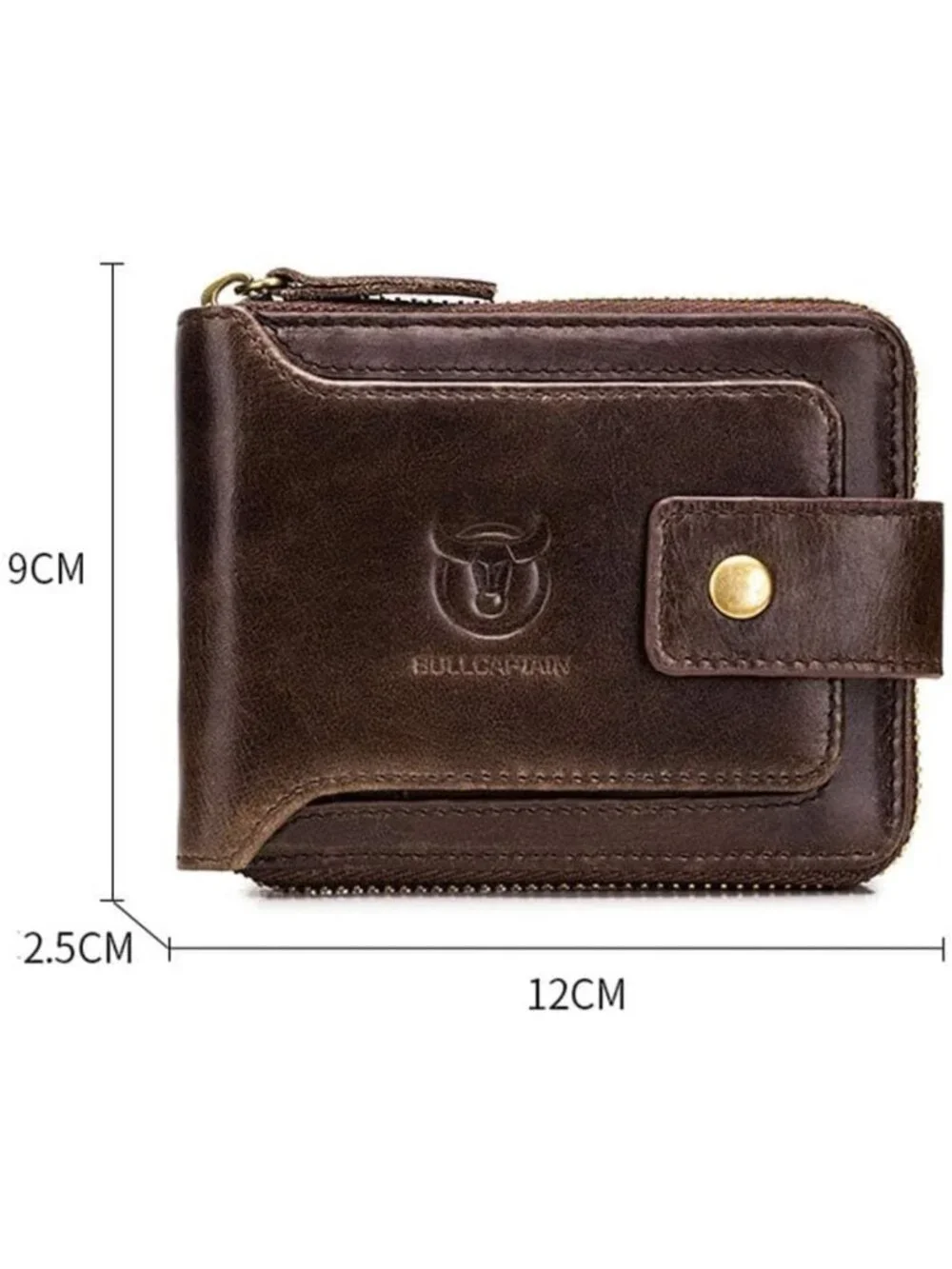 Genuine Leather Wallet for Men - Stylish Coffee Color, RFID Blocking, Slim